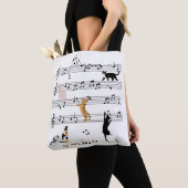 Cat PplayNote Music, Naughty Cat Gift, Cute Cat Tote Bag (Dichtbij)