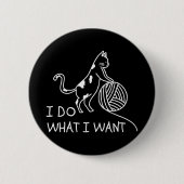 Cat PplayYarn Ronde Button 5,7 Cm (Voorkant)