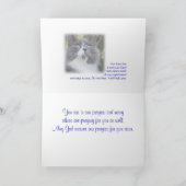 Cat Prayer card-change for any occasion Kaart (Binnen)