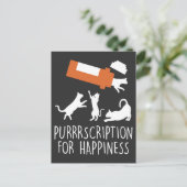 Cat Prescription Funny Feline Medicine Kitten Briefkaart (Staand voorkant)