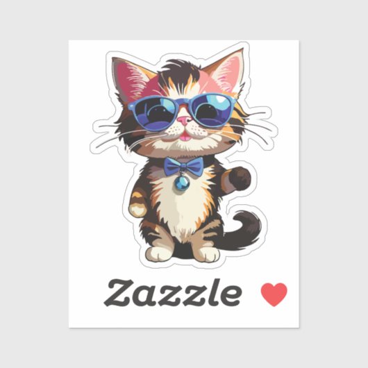 cat presenter sticker (Vel)