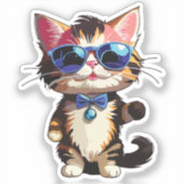 cat presenter sticker (Voorkant)
