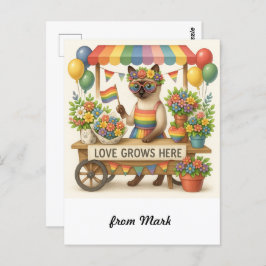 Cat Pride Paws Kat-geïnspireerde Pride LGBTQ Briefkaart