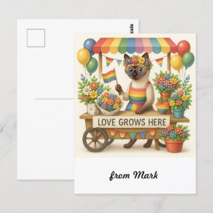 Cat Pride Paws Kat-geïnspireerde Pride LGBTQ Briefkaart