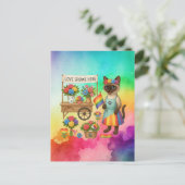 Cat Pride Paws Kat-geïnspireerde Pride LGBTQ Briefkaart (Staand voorkant)