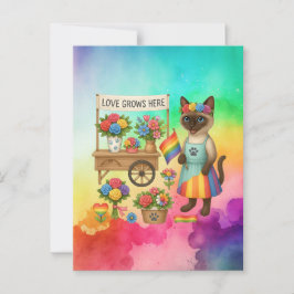 Cat Pride Paws Kat-geïnspireerde Pride LGBTQ Briefkaart