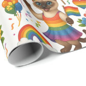 Cat Pride Paws Kat-geïnspireerde Pride LGBTQ Cadeaupapier (Rol Hoek)