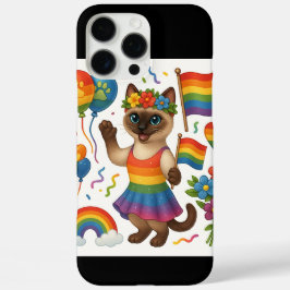 Cat Pride Paws Kat-geïnspireerde Pride LGBTQ iPhone 16 Pro Max Hoesje