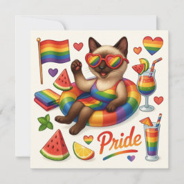 Cat Pride Paws Kat-geïnspireerde Pride LGBTQ Kaart