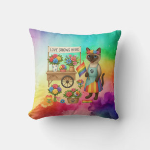 Cat Pride Paws Kat-geïnspireerde Pride LGBTQ Kussen