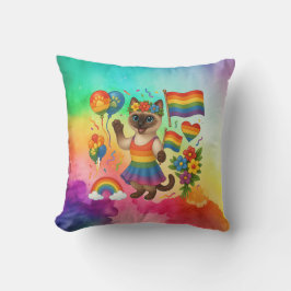 Cat Pride Paws Kat-geïnspireerde Pride LGBTQ Kussen