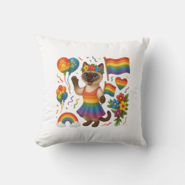 Cat Pride Paws Kat-geïnspireerde Pride LGBTQ Kussen