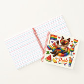 Cat Pride Paws Kat-geïnspireerde Pride LGBTQ Notitieboek (Binnen)