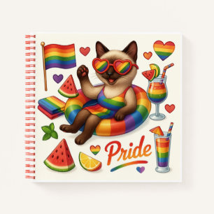 Cat Pride Paws Kat-geïnspireerde Pride LGBTQ Notitieboek