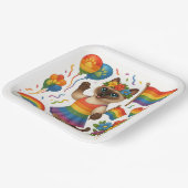 Cat Pride Paws Kat-geïnspireerde Pride LGBTQ Papieren Bordje (Gebogen)