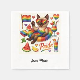 Cat Pride Paws Kat-geïnspireerde Pride LGBTQ Servet