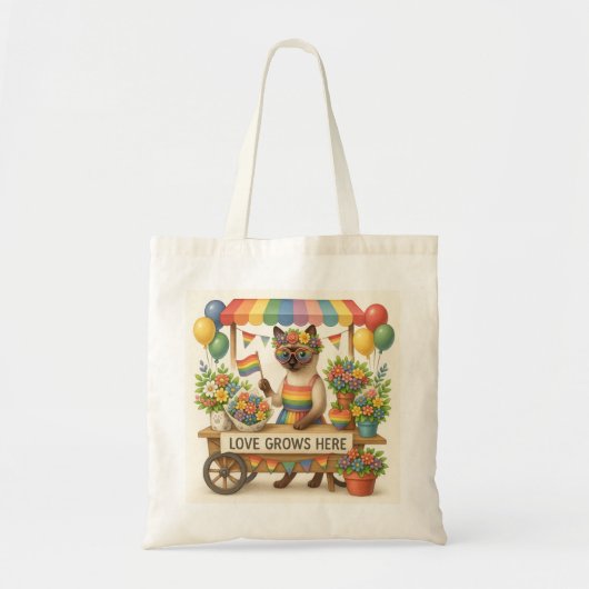 Cat Pride Paws Kat-geïnspireerde Pride LGBTQ Tote Bag (Voorkant)
