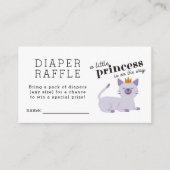 Cat Princess Diaper Raffle Ticket Informatiekaartje (Voorkant)