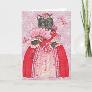 Cat Princess Valentijn Holiday Card Feestdagen Kaart