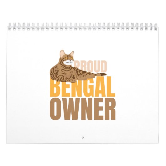 Cat Proud Bengal Eigenaar - Cadeauidee Kalender (Hoes)
