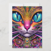 Cat Psychedelic Fantasy Character Portrait Kaart (Voorkant)