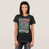 Cat Psychedelic Oversize T-shirt (Voorkant volledig)