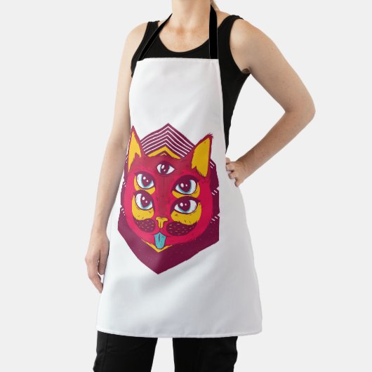 Cat Psychedelic Schort (Insitu)