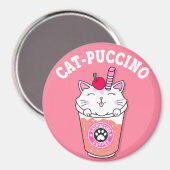 Cat Puccino Magneet (Voorkant / Achterkant)