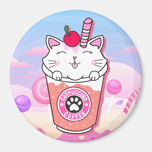 Cat Puccino Magnet (Voorkant)