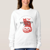  Cat Pumpkin en Bat Halloween Party Trui (Voorkant)