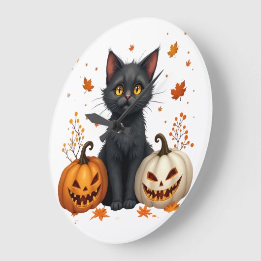 cat pumpkin grote klok (Hoek)