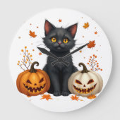 cat pumpkin grote klok (Voorkant)