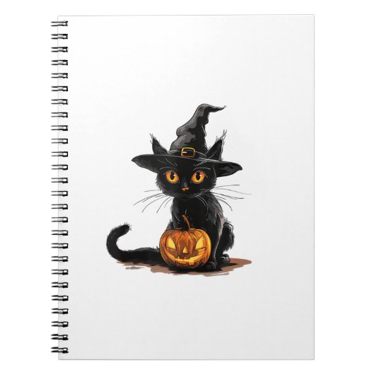 Cat Pumpkin Halloween Notitieboek (Voorkant)