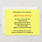 Cat Pumpkin Halloween Uitnodiging (Achterkant)