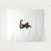 Cat Pumpkin Halloween Wandkleed (Voorkant (horizontaal))