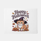 Cat Pumpkin Happy Halloween Deurmat (Voorkant)