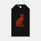 Cat Pumpkin Jack O Lantern Halloween Mannen Vrouwe Cadeaulabel (Voorkant)