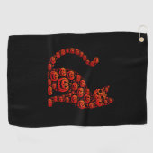 Cat Pumpkin Jack O Lantern Halloween Mannen Vrouwe Golfhanddoek (Horizontaal)