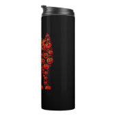 Cat Pumpkin Jack O Lantern Halloween Mannen Vrouwe Thermosbeker (Geroteerd rechts)