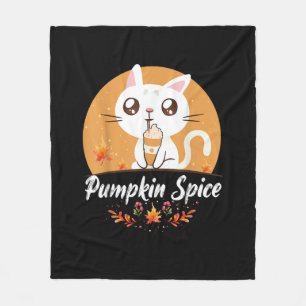 Cat Pumpkin Spice Shirt Schattige Het is Herfst Y' Fleece Deken