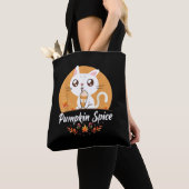Cat Pumpkin Spice Shirt Schattige Het is Herfst Y' Tote Bag (Dichtbij)