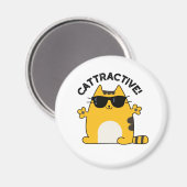 Cat Pun, aantrekkelijk Magneet (Voorkant / Achterkant)