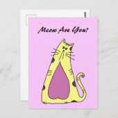 Cat Pun Cute Briefkaart (Voorkant / Achterkant)