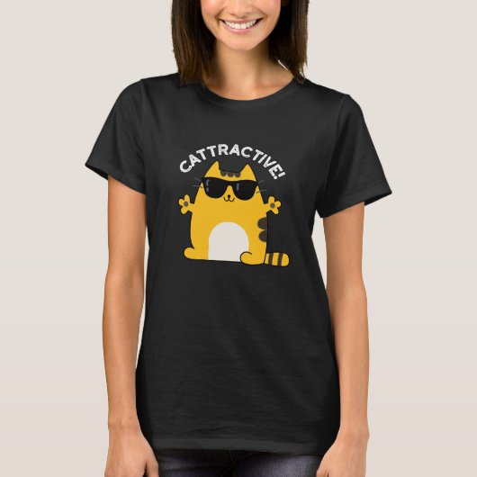 Cat Pun Dark BG T-shirt (Voorkant)