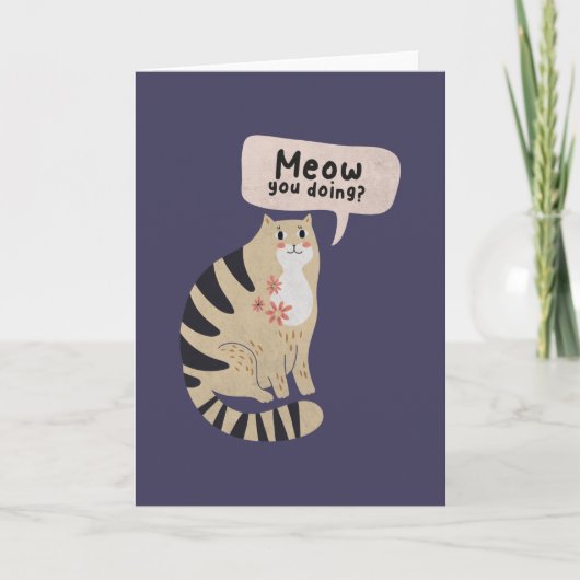 Cat Pun: Hoe doe je dat? Notitiekaartje (Voorkant)