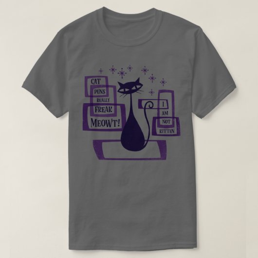 Cat Puns Echt Freak Meowt T-shirt (Design voorkant)