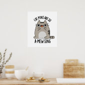 Cat Puns zijn zo een-miauw-zingen grappige dier wo Poster (Keuken)