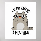 Cat Puns zijn zo een-miauw-zingen grappige dier wo Poster (Voorkant)