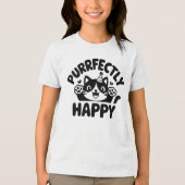 Cat Purfectly Happy Spint Perfect Tri-Blend Shirt (Voorkant)