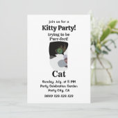 Cat Purrfect Kitty Funny Party Kaart (Staand voorkant)